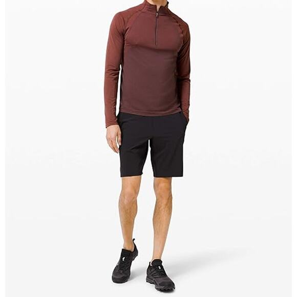 Mae Lululemon Mens Metal Vent Tech 1/2 Zip Long Sleeve Shirt Size L Sequoia - Picture 3 of 11